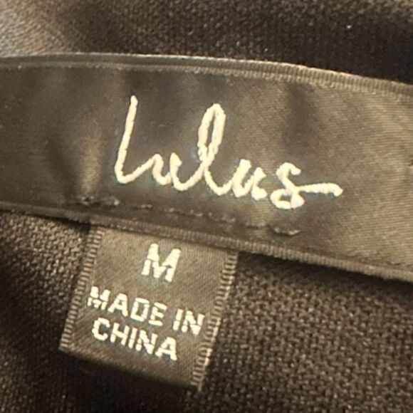 New! Lulus Charmed & Classy Black Polka Dot Midi Dress Sz M - Picture 5 of 6